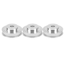GT2 Aluminium Zahnriemenscheiben 20 Zähne & 60 Zähne 8mm Bohrung – Inklusive 3 Stück Zahnriemen 200/280/400mm Länge 6mm Breite – 3 Stück/Set - Rad + Riemen - Übersicht 5