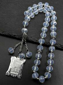 Stainless Steel Islam Car Pendant For Men Chain Gold Color Amulet Arabic Glass Beads Chain Jewelry Gift - Rosary Bracelet - View 8