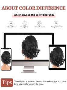 Easy-Clip Short Curly Ponytail Extension For Women - Comfortable, Heat Resistant Synthetic Hair Accessory, Hair Accessories - Multicolor - View 11