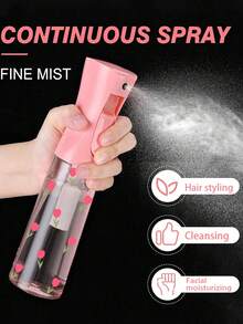 Bow Pattern Transparent PET Refillable Travel Spray Bottle - Multi-Purpose Fine Mist Spray Bottle, Suitable For Travel, Business Trips, Makeup Remover Dispensing, With Continuous Spray Function, Widely Used For Hair Styling, Cleaning, Plant Care And Facial Moisturizing. - Multicolor - View 7