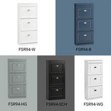 SoBuy 3 Flip-Drawers Shoe Cabinet Shoe Rack Shoe Storage Cupboard Organizer Blue W53 X D24 X H118cm FSR94-B - 藍色 - 查看 10