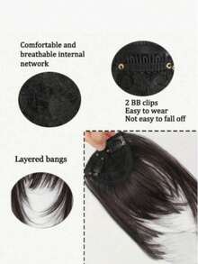 1pc Natural, Seamless, Invisible "Air Bangs" And Side-Swept Hair Pieces – Stylish Women's Hair Accessories (Voluminous/Textured Style). Suitable For Parties, Festive Gatherings, Cosplay, And Daily Wear. Great For Students; Multiple Colors. - Multicolor - View 5