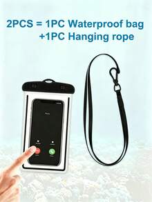 2pcs Universal Waterproof Phone Pouch, Waterproof Phone Case, Compatible With IPhone 14/13/12/11 Pro Max/XS Plus, Compatible With Samsung Galaxy S22/S23 Phones (Up To 7.0 Inches), 3D Waterproof Phone Dry Bag - Multicolor - View 15