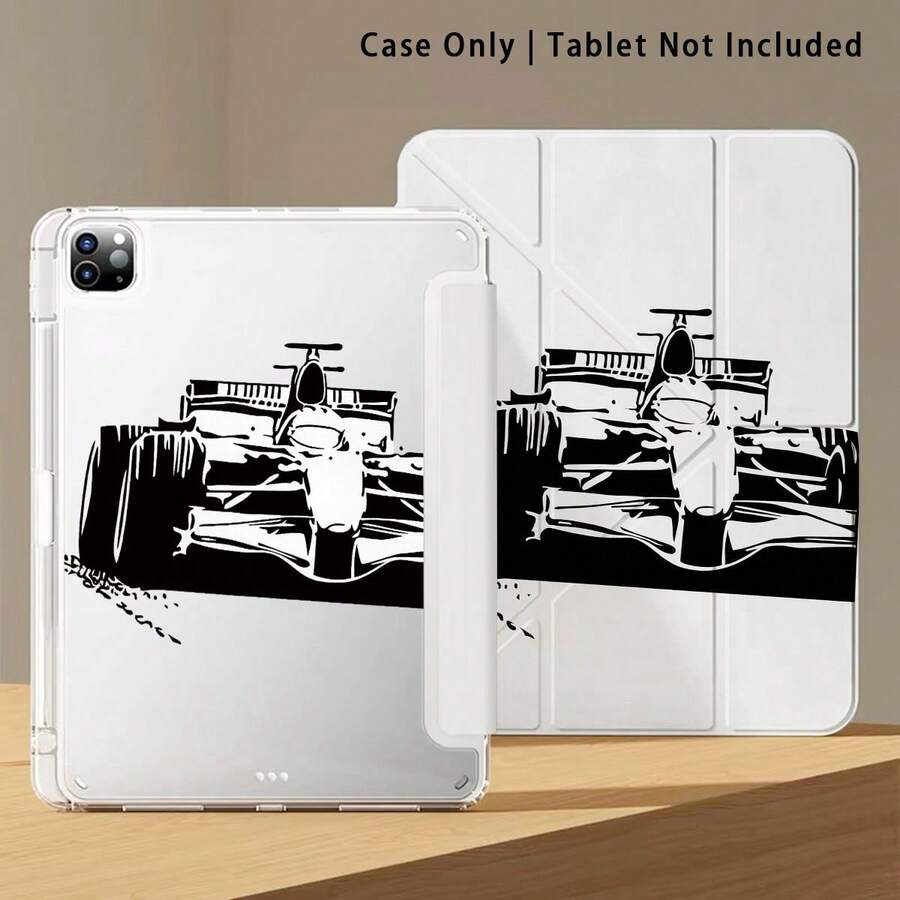 黑色跑車圖案彩繪效果平板保護殼,適用於 MatePad SE 11/MatePad 11/MatePad 11.5 2025/Pad 8/9/10/X8/X8A/X9、Xiaoxin、Apple 10代/A16 11代/Air/Pro 11 及 A9 - 款式1 - 查看 1