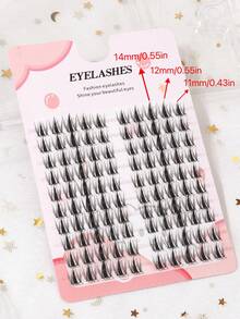 100 piezas Pestañas postizas en racimo con rizo C, volumen 3D alto, pestañas postizas DIY, nuevas pestañas postizas en racimo individual con rizo C naturales y puntiagudas cruzadas, pestañas postizas para fiesta y cosplay, racimos de pestañas, pestañas postizas individuales, pestañas postizas, pestañas postizas - Ver 5