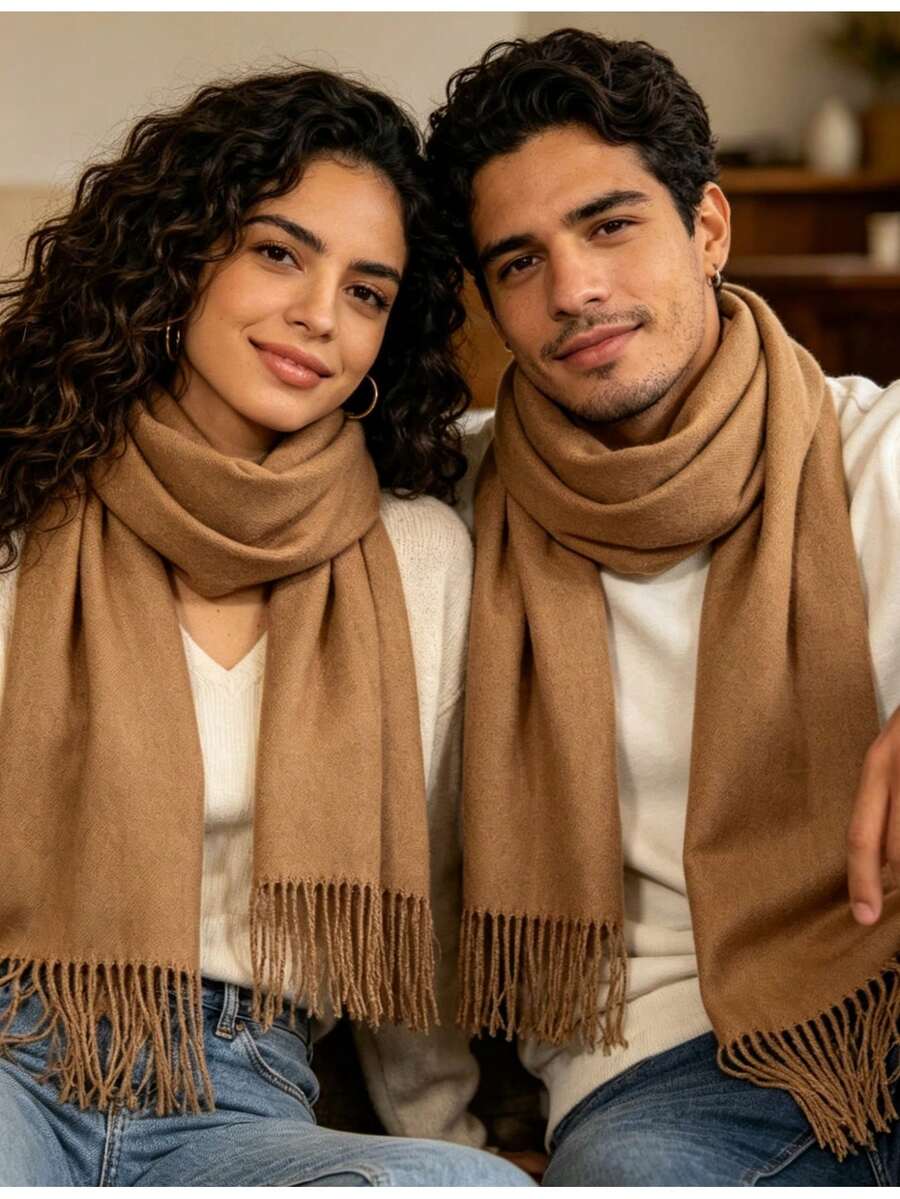 Women's Scarves - 駝色 - 查看 1