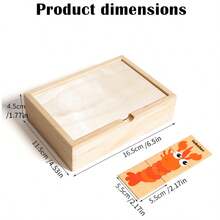 Cartoon Animal Recognition Puzzle Board For Boys And Girls, English Word Learning Wooden Educational Toy For Children - Multicolor - View 4