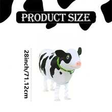 1pc 28 Inch Cute Walking Cow Animal Balloon, Air Walker Pet Balloon, Farm Animal Balloon, Animal Theme Party Supplies, Party Decoration, Wedding, Birthday Party - View 4