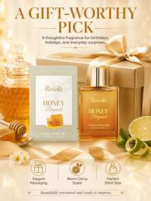 50ml Honey Bergamot Unisex Perfume, Gentle Natural Fresh Scent, Charming Daily Portable Long-Lasting Fragrance For Women - Multi Scents - View 6