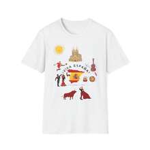 Maglietta Grafica Viva España, Maglietta Souvenir Spagnola - Bianco - Visualizzare 1