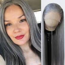 websterwigs Wig Depan Renda Lurus Tahan Panas Serat Sintetis Transparan HD 13x4 untuk Wanita, Motif Gradien Emas, Motif Piala Dunia - MultiWarna - View 5