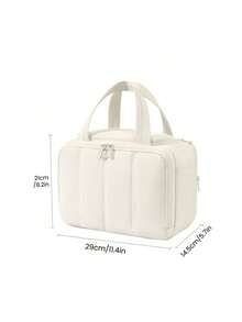 1pc Multifunctional Women's Travel Tote Bag, Featuring Multi-Layer Design, Soft Plush Texture, Zipper Closure And Waterproof Material. Suitable For Storing Cosmetics, Home Decor, Desk Storage And Travel Bag. - Multicolor - View 10