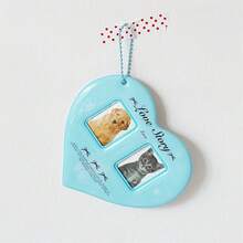 1pc Heart-Shaped Double-Grid Large Head Ins Minimalist Decorative Creative Bag Charm Pendant Gift For Best Friend, Boyfriend, Girlfriend, Sweet Cool Style, Lightweight Compact Portable Suitable For Campus, Commute And Outdoor Use - Multicolor - View 6