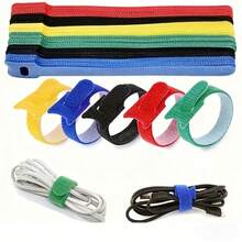 100/50pcs Reusable Hook And Loop Cable Ties, Adjustable Cable Management Straps, Multi-Functional Cable Management Solution, Suitable For Home, Office, Travel, Tablet, Laptop, Electronic Products, Data Center, Desk, TV And Kitchen Appliances - Cable Ties - View 1