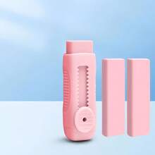 3pcs Macaron Color Retractable Erasers, Ergonomic Handle - Macaron Art Design, Suitable For Exams, Writing And Drawing - High Quality Student And Artist Erasers, Exam Correction Tool, Retractable Mechanism, Smooth Use - Sets - View 7