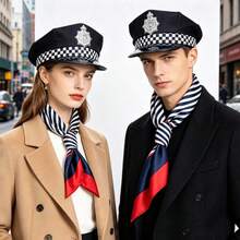 1pc/2pcs Vintage Police Hat, Suitable For Carnival, Cosplay Party, Police Hat, Halloween Costume Accessory - Multicolor - View 9