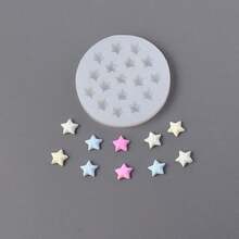 Mini 17-Cavity Star & Heart Shaped Silicone Mold, DIY Resin Epoxy Aromatherapy Candle Accessories, Home Decor Multi-Purpose Mold - Five-pointed Star Heart - View 2