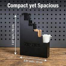 Cable Organizer Wall Mount 6 Compartment Zip Tie Holder Heavy Duty Wire Storage Rack For Garage Home Office - Multicolor - View 4