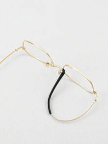 Square Metal Frame Glasses For Computers, Gaming, TV, And Smartphones; Reduce Eye Strain; Lightweight; Fashionable Frames. - View 3