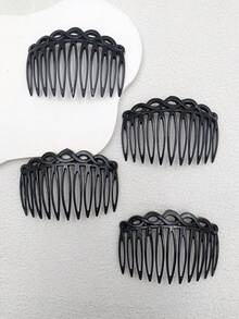 4/12pcs Women's 23-Teeth Plastic Hair Comb Set Suitable For Daily Hair Styling And Wearing - Multicolor - View 10