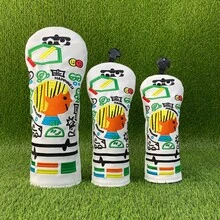 Cartoon Graffiti Golf Club Headcover, Personalized Versatile Niche Hand-Drawn Creative Design Golf Accessory - White - View 1