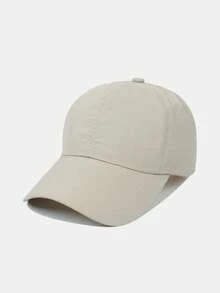 1 pieza Gorra de béisbol de malla transpirable de color negro sólido para mujer, gorra ajustable con cierre a presión para el verano - De secado rápido y transpirable - Ver 8