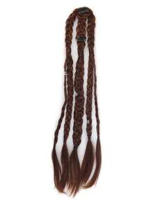 Braided Wig, Hand-Woven, 24-Inch Clip-On Ponytail Extension, Suitable For Men To Wear Daily And For Parties. - Multicolor - View 15