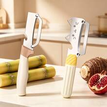 1PC/2PCS Home Peeler, Minimalist Fun Multi-Function Fruit Peeling Knife, Non-Slip Comfortable Grip Kitchen Common Fruit And Vegetable Peeling Tool, Suitable For Processing Potatoes, Apples, Hard Skin And Soft Skin Ingredients, Peeler For Daily Meal Preparation - Multicolor - View 1