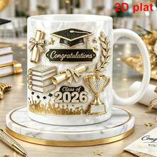 A Graduation Commemorative Mug For The  Graduation Season, Coffee Cup, With 2D Graphic Design, A Coffee Cup, A Graduation Gift From Parents To Their Daughter, For The 2026 Graduating Class, A Graduation Mug To Give Her As A Commemorative Present. - Multicolor - View 17