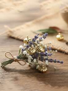 20 pièces/1 pièce Ornements décoratifs en forme de citrouille dorée factice, convient pour les arrangements floraux, l'emballage de cadeaux et le DIY fait main, parfait pour la fête d'Halloween, le mariage, l'anniversaire, l'événement à thème, la fête vintage, la douche nuptiale et d'autres occasions - Taille unique - Voir 4