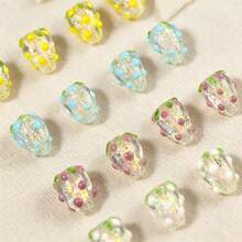 2pcs Cute Colorful Glass Strawberry Beads, Handmade DIY Jewelry Bracelet Pendant Decorative Loose Beads - Colorful Strawberry Beads - View 4