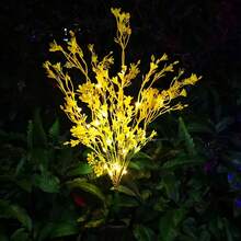 1pc Solar Powered Rapeseed Flower Garden Light, Outdoor Garden Atmosphere Ground Light, Ni-MH Battery, Suitable For Outdoor Yard And Garden Environment Stainless Steel Lawn And Pathway Decorative Light, Rapeseed Landscape Ground Light - Rapeseed Flowers - View 11