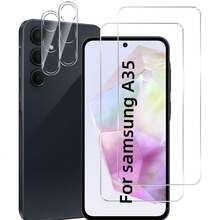 2+2件組 相容 Galaxy A57/A56/A37/A55/A35/A36/A26 高品質鋼化玻璃螢幕保護貼 + 鏡頭保護貼 防刮 無氣泡 - 無色 - 查看 5