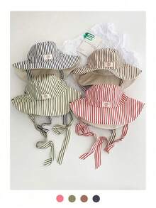 1 pieza Sombrero de cubo de ala ancha con patrón de cuadros vintage, patchwork de colores contrastantes y cordón, sombrero de sol boho para vacaciones de primavera/verano, sombrero de protección solar con cordones de aspecto monocromático brillante, protección UV para viajes, regreso a la escuela - Parte superior plana retro - Ver 10