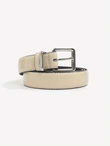 1pc Unisex Shiny Pattern PU Leather Belt, Minimalist Decorative Belt For Dress Pants And Commuting - A - View 19
