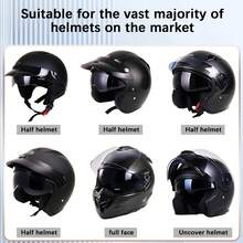 Y12 Motorcycle Helmet Bluetooth Headset Noise-Canceling Headset With Built-In Microphone For Full-Face And Half-Face Riding Helmets 400mAh - A - View 3