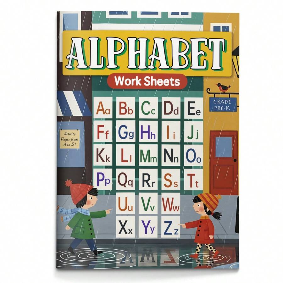 ABC Alphabet Practice Workbook - Uppercase And Lowercase Letter Tracing With Step-By-Step Stroke Guidance, Pinyin Pronunciation Practice And Picture Word Activities, Clear Writing Lines For Daily Training, Develop Writing And Literacy Skills - Alphabet Workbook - View 1