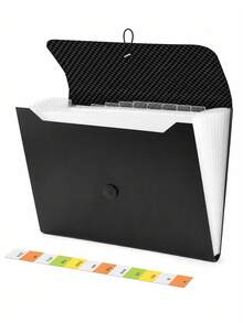 A4 Expanding File Folder, 13-Pocket Accordion File Organizer With Color Labels, Plastic Document Storage Expanding Bag, Suitable For School, Office And Home, Back To School Season - Single Piece - View 10