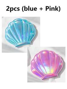 1-2pcs Cute Shell Portable Makeup Mirror, Portable Shell-Shaped Handheld Mini Makeup Mirror, Laser Glitter Mini Pocket Beauty Mirror, Lightweight Travel Mirror For Women And Girls, Mermaid Style Makeup Accessory, Suitable For Daily Touch-Ups, Outdoor Camping, Holiday Gift, Multiple Bright Colors Available For Daily Use - View 11