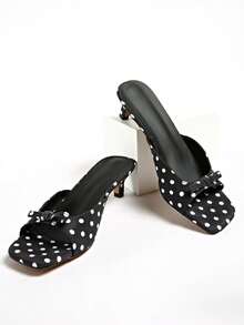 2026 Spring/Summer New Women's Mule Style High Heel Sandals - Black - View 6