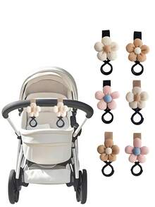 1pc/2pcs Stroller Hooks/Flower-Shaped Storage Hooks/For Bag Storage/Suitable For Daily Use And Outdoor Shopping/Newborn Essential/Travel Essential/Stroller Essential - Multicolor - View 2