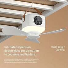 Compact Ceiling Fan for Tents, Suitable for Camping, Rechargeable Via USB, Features Adjustable Speeds And a Timer, Ideal for Outdoor Use, Includes a Mountable Bracket, Can Also Be Used As a Tabletop Fan - 1 Packung - Übersicht 3