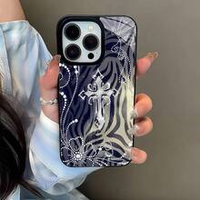 Funda para teléfono con diseño de calavera y cruz, compatible con fundas para teléfonos  y Apple. Fabricada en TPU, ofrece protección contra golpes y caídas. ¡El complemento perfecto para un estilo  y práctico en cualquier lugar! - Negro - Ver 3