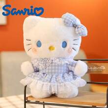 1pc 24cm/9.4in Plush Doll, Plaid Lace Dress With Bow Stuffed Doll, Soft Pillow, Room Desktop Bedroom Decor, Suitable For Girls Children Teens Birthday Valentine's Day Graduation Gift - Multicolor - View 5