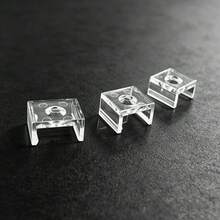 30pcs High Transparency PC Material 6mm LED Strip Fixing Clips, Mounting Brackets, Fixing Slots, Compatible With 6mm Width COB Bare Board, SMD Soft LED Strip, Coated Neon Light Strip, Single Hole With 30pcs Screws - 30-pack PC 8mm Wide Clips - View 6