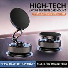 WESTMADE Mini Rotating Foldable Vacuum Magnetic Car Phone Holder, Suitable For Car Dashboard, Compatible With All Phones, Car Phone Holder Accessory - A - View 10