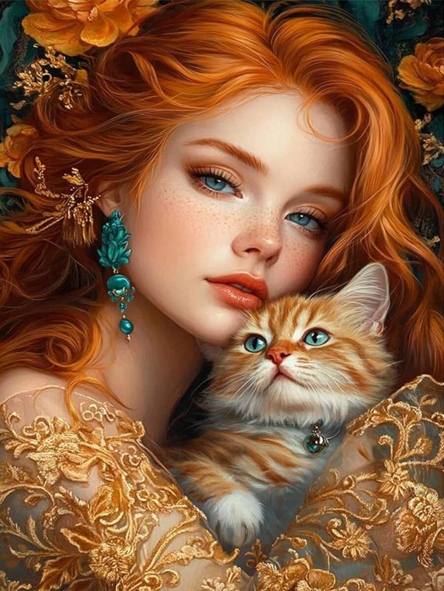 DIY 鑽石畫套裝：30x30cm/11.81x11.81inch，適合家居裝飾與牆面藝術 - 圓形鑽石精美角色設計