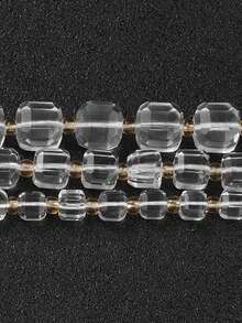 1 Strand 6/8/10mm Natural Faceted White Quartz Beads Fashion Square Cube Beads For Jewelry Making Diy Bracelet Earring Beading Accessories - Multicolor - View 5