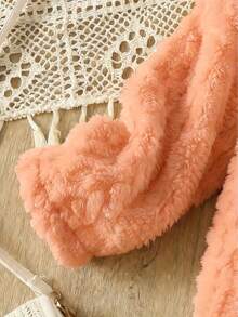 Women's Long Sweatshirt Dress, Soft And Comfortable, Pullover Style, Suitable For Autumn/Winter Wear, Women's Fluffy Sweatshirt - Orange - View 5
