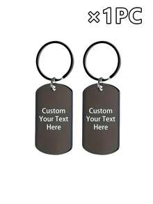 Llavero de metal personalizable, impreso con tu foto y texto, 4 estilos y 4 colores disponibles, paquete de 1 pieza, 3 piezas o 5 piezas. Perfecto como llavero, decoración de mochila, regalo de cumpleaños, regalo de aniversario y regalo del Día de San Valentín. - Multicolor - Ver 20